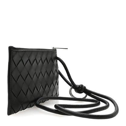 Bottega Veneta Nappa Intrecciato Pouch Wallet Lanyard Black 2 of 6