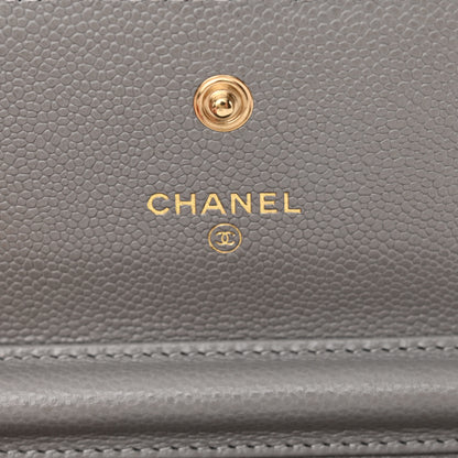 Chanel Caviar Quilted Miss Coco Clutch With Chain Grey 6 of 12