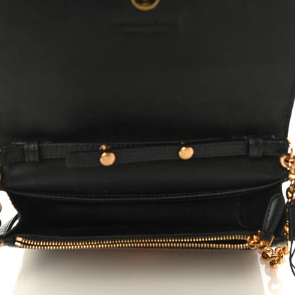 Burberry Derby Calfskin House Check Wallet On Chain Black 5 of 15