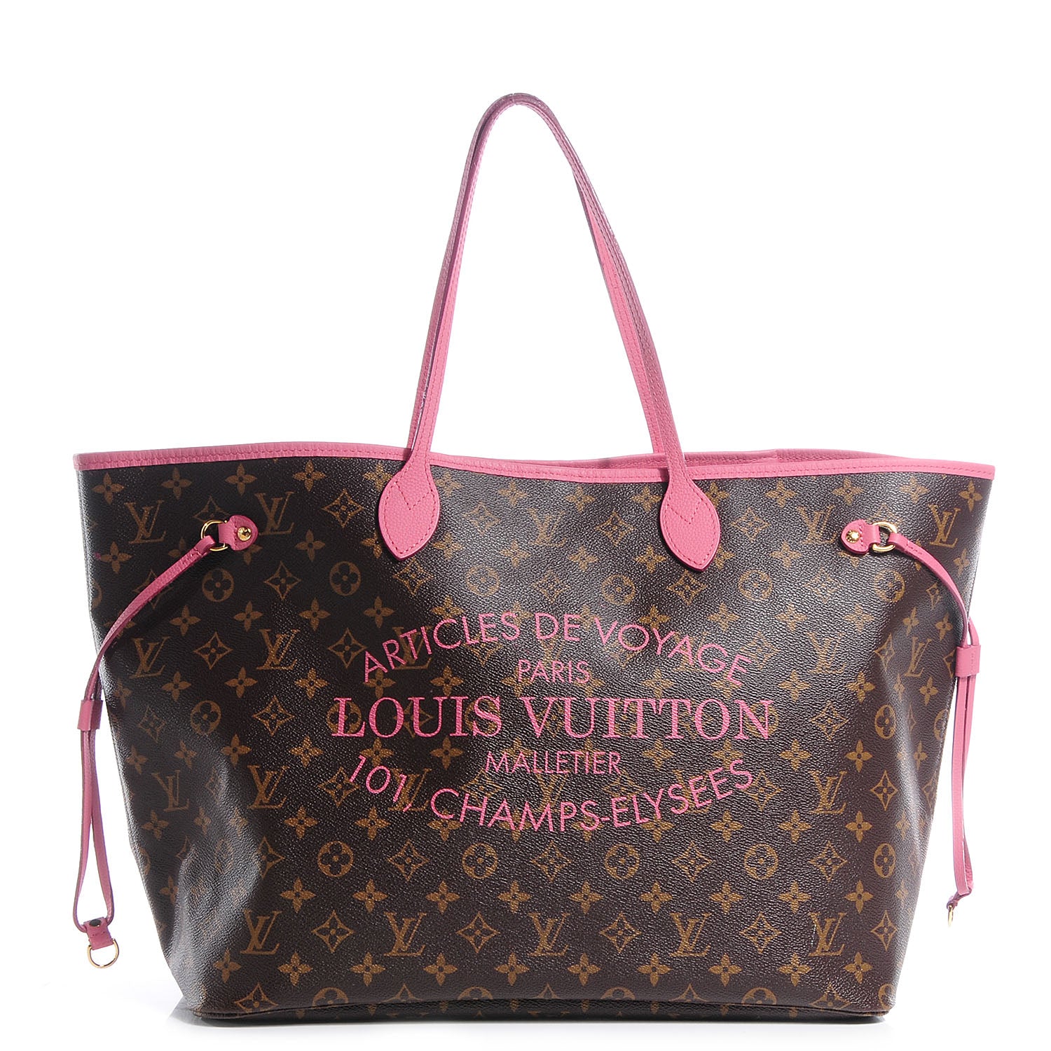 Louis Vuitton Monogram Articles de Voyage Ikat Neverfull GM Rose Velours 1 of 8