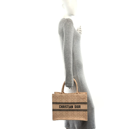 Christian Dior Raffia Cannage Medium Book Tote Natural 2 of 11