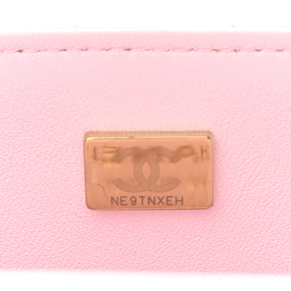 Chanel Lambskin Quilted Mini Top Handle Rectangular Flap Light Pink 7 of 11