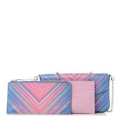 Louis Vuitton Epi Tropical Pochette Felicie Blue Rose 1 of 10
