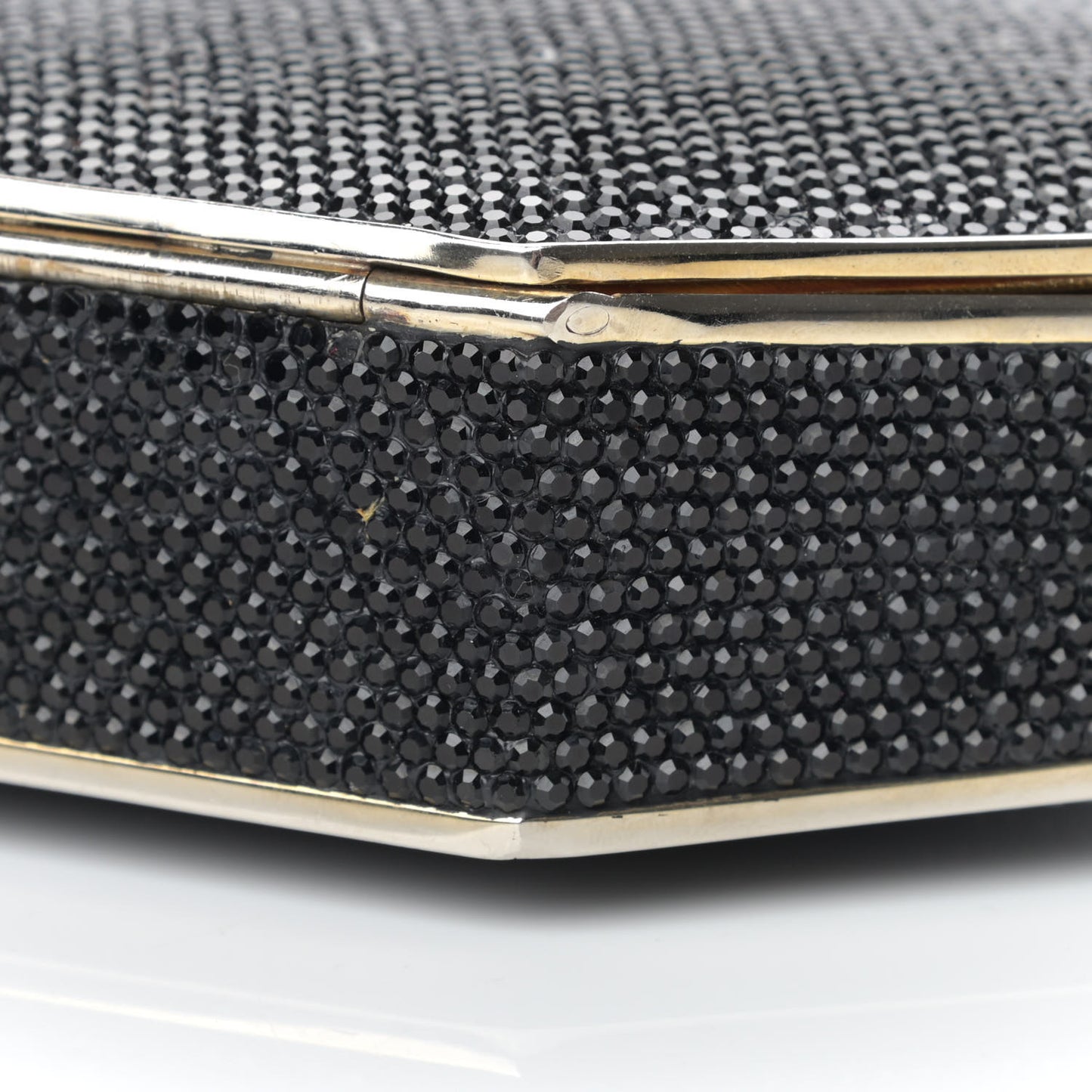 Swarovski Crystal Minaudiere Clutch Black
