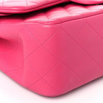 Chanel Lambskin Quilted Jumbo Double Flap Dark Pink 7 of 8