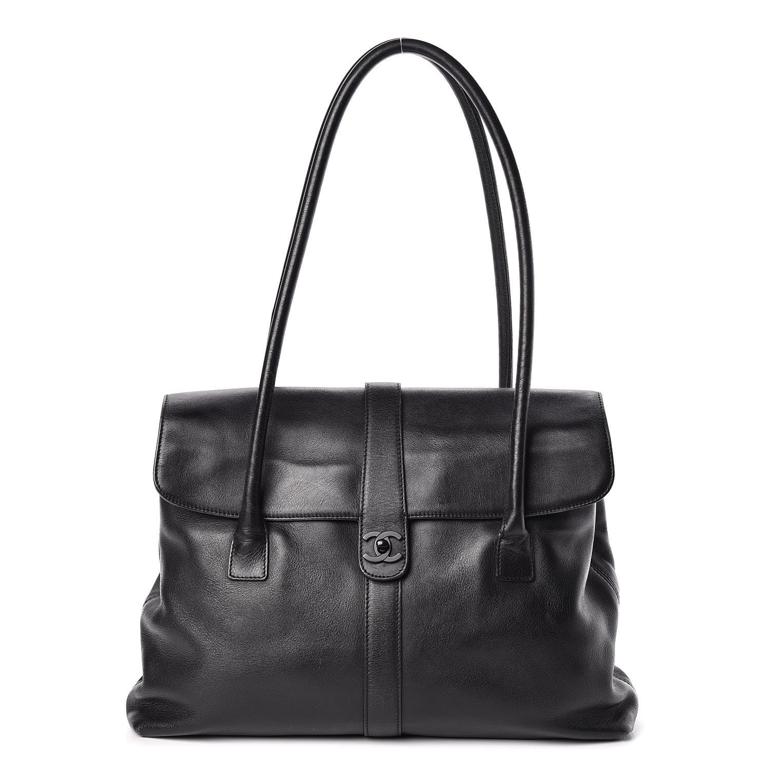 Chanel Calfskin Large Flap Tote Black 1 of 18