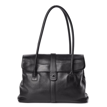 Chanel Calfskin Large Flap Tote Black 1 of 18