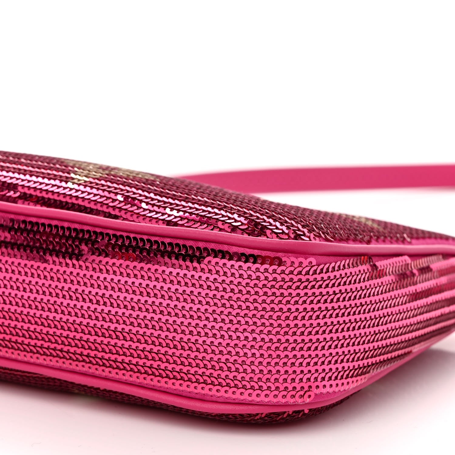 Louis Vuitton Satin Sequin Monogram Giant Pochette Accessories Fuchsia 8 of 8