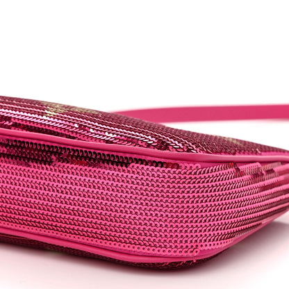 Louis Vuitton Satin Sequin Monogram Giant Pochette Accessories Fuchsia 8 of 8