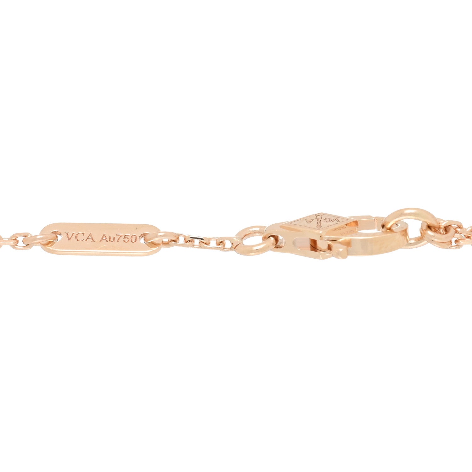 Van Cleef & Arpels 18K Rose Gold Carnelian Sweet Alhambra Bracelet 3 of 4