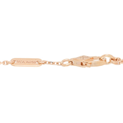 Van Cleef & Arpels 18K Rose Gold Carnelian Sweet Alhambra Bracelet 3 of 4