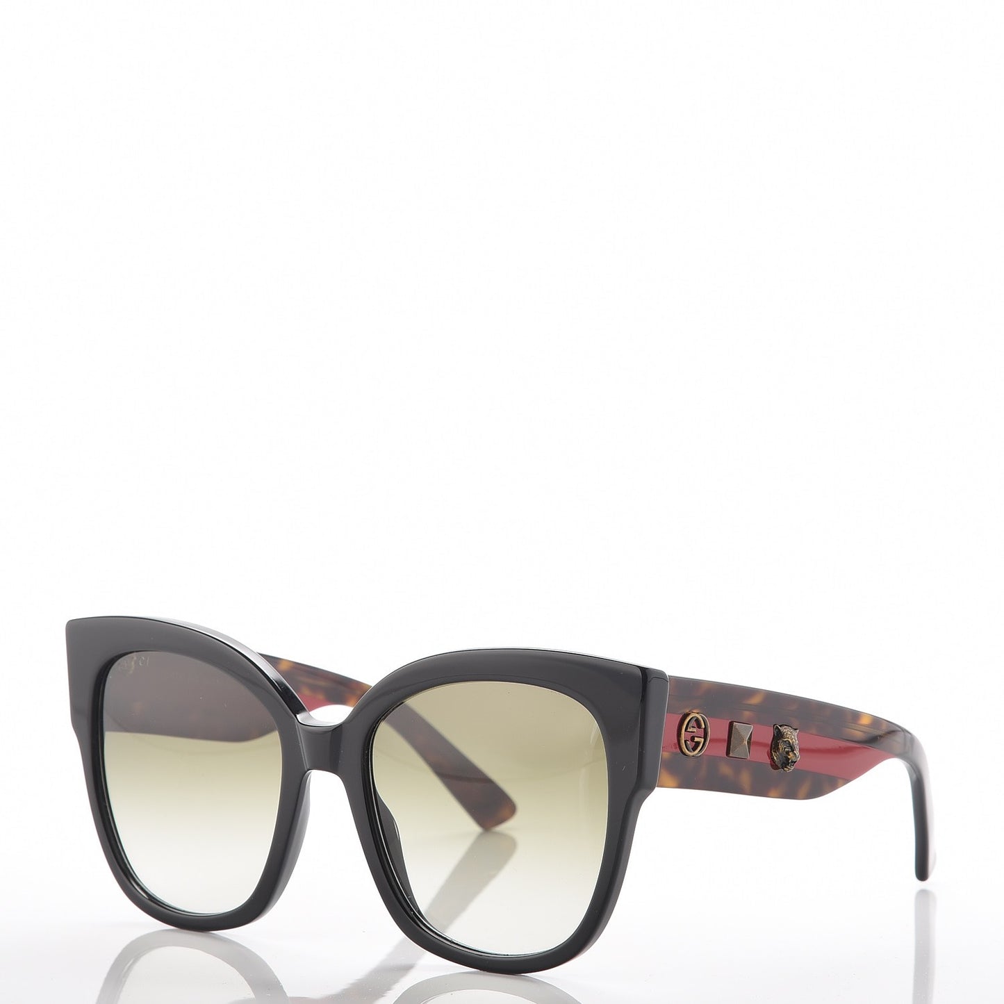 Square Frame Web Sunglasses GG0059S Black