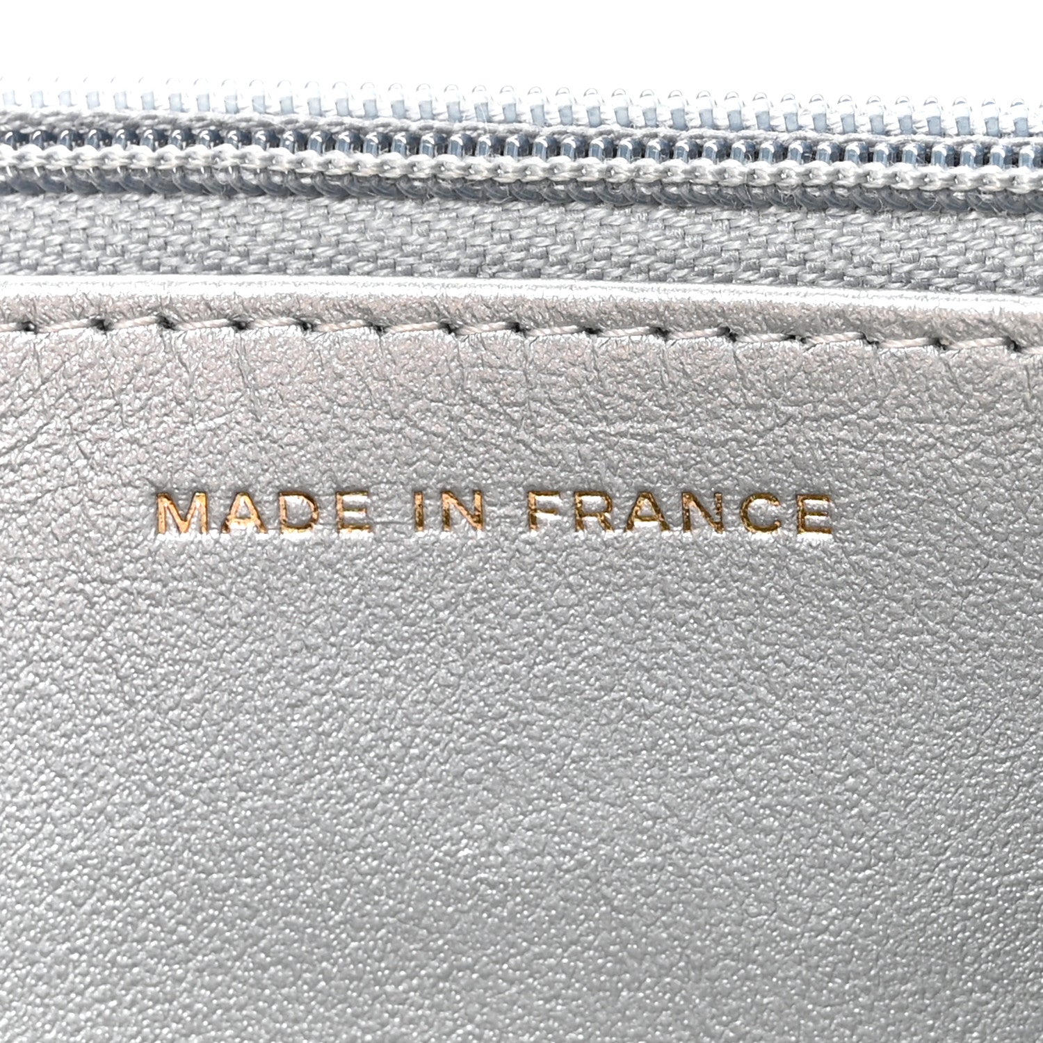 Chanel Iridescent Goatskin Quilted Wallet On Chain WOC Silver 7 of 12