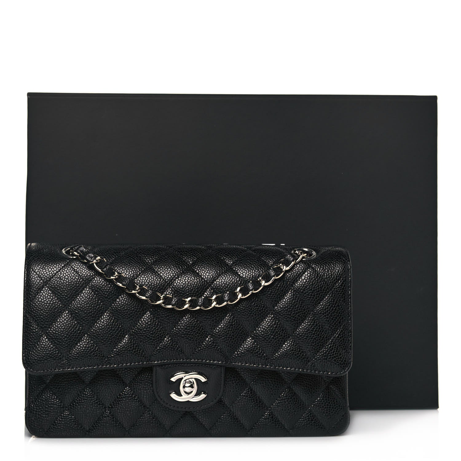 Chanel Caviar Quilted Medium Double Flap Black 12 of 12