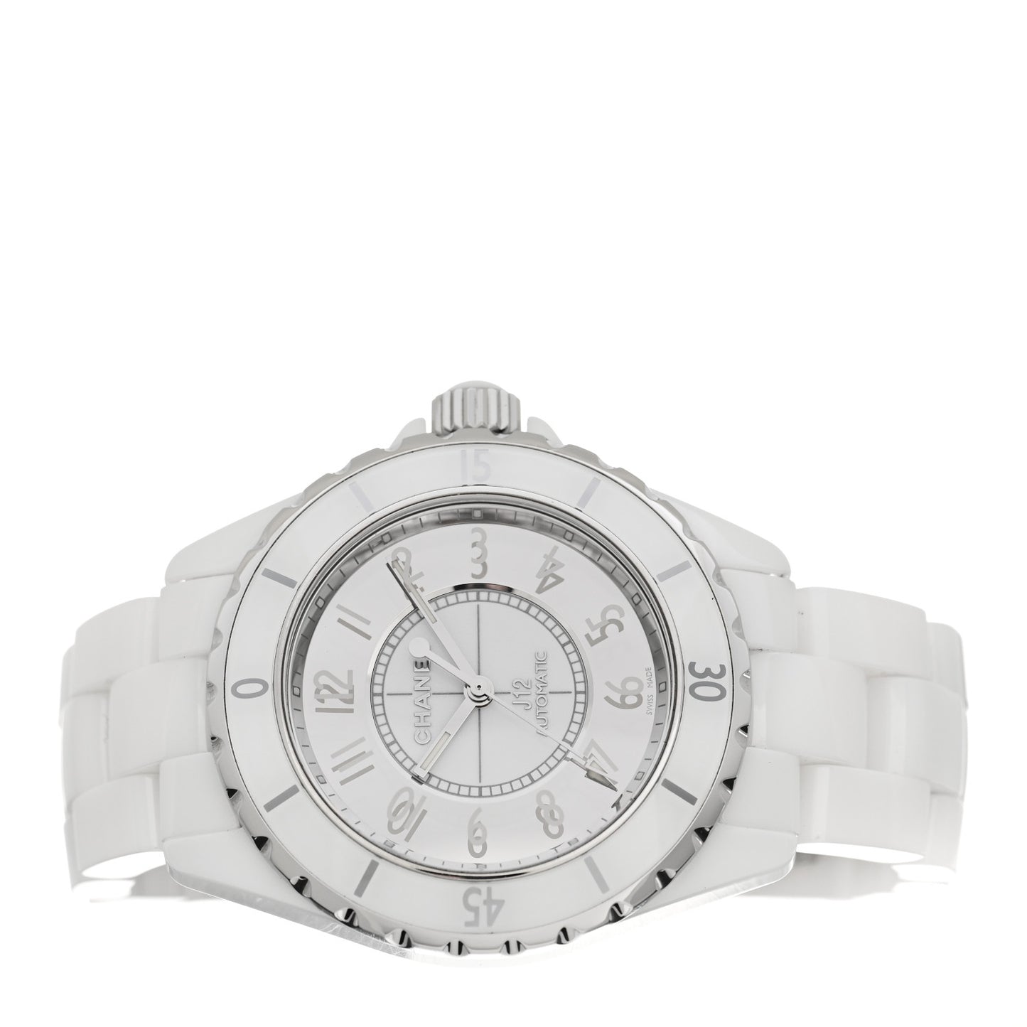 Stainless Steel Ceramic 38mm J12 Mirror Automatic Watch White