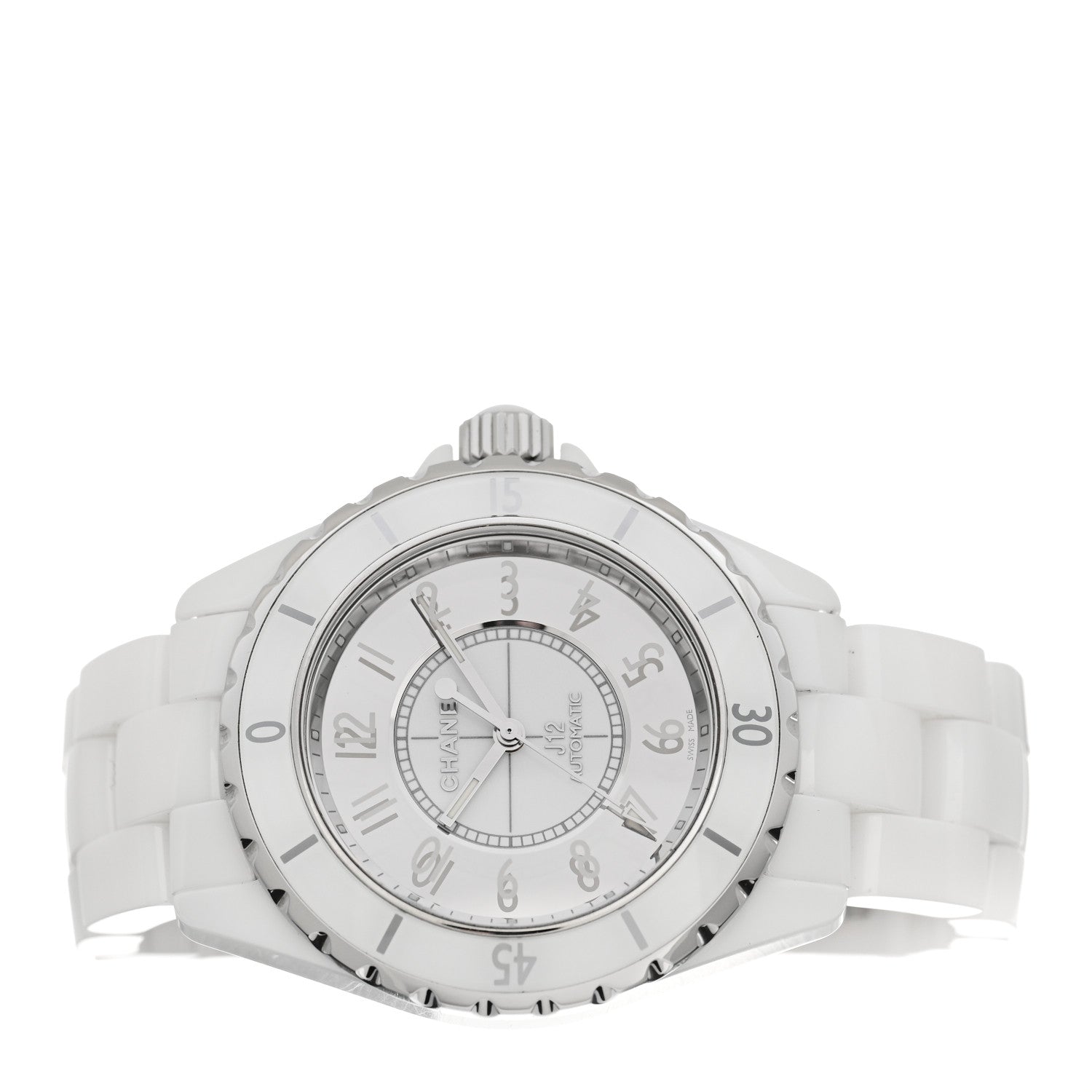 Chanel Stainless Steel Ceramic 38mm J12 Mirror Automatic Watch White 2 of 5