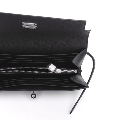 Hermes Epsom Kelly Longue Wallet Black 5 of 7