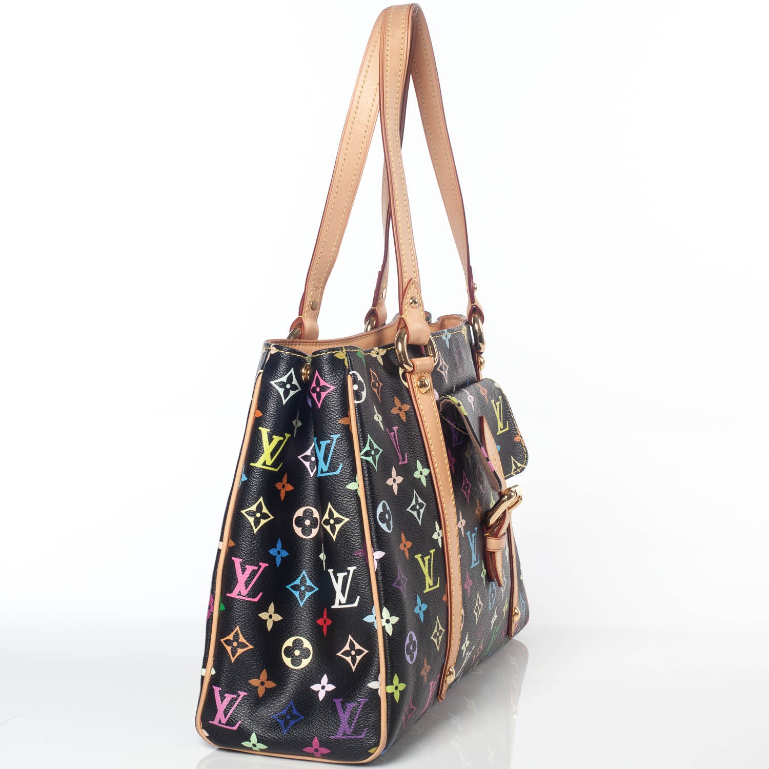 Louis Vuitton Monogram Multicolor Aurelia MM Black 4 of 8
