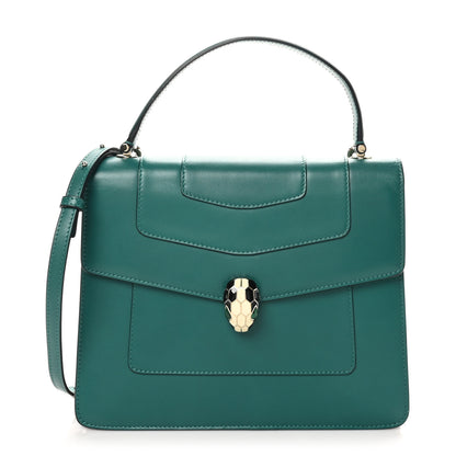 Bulgari Calfskin Serpenti Forever Top Handle Emerald Green 1 of 10