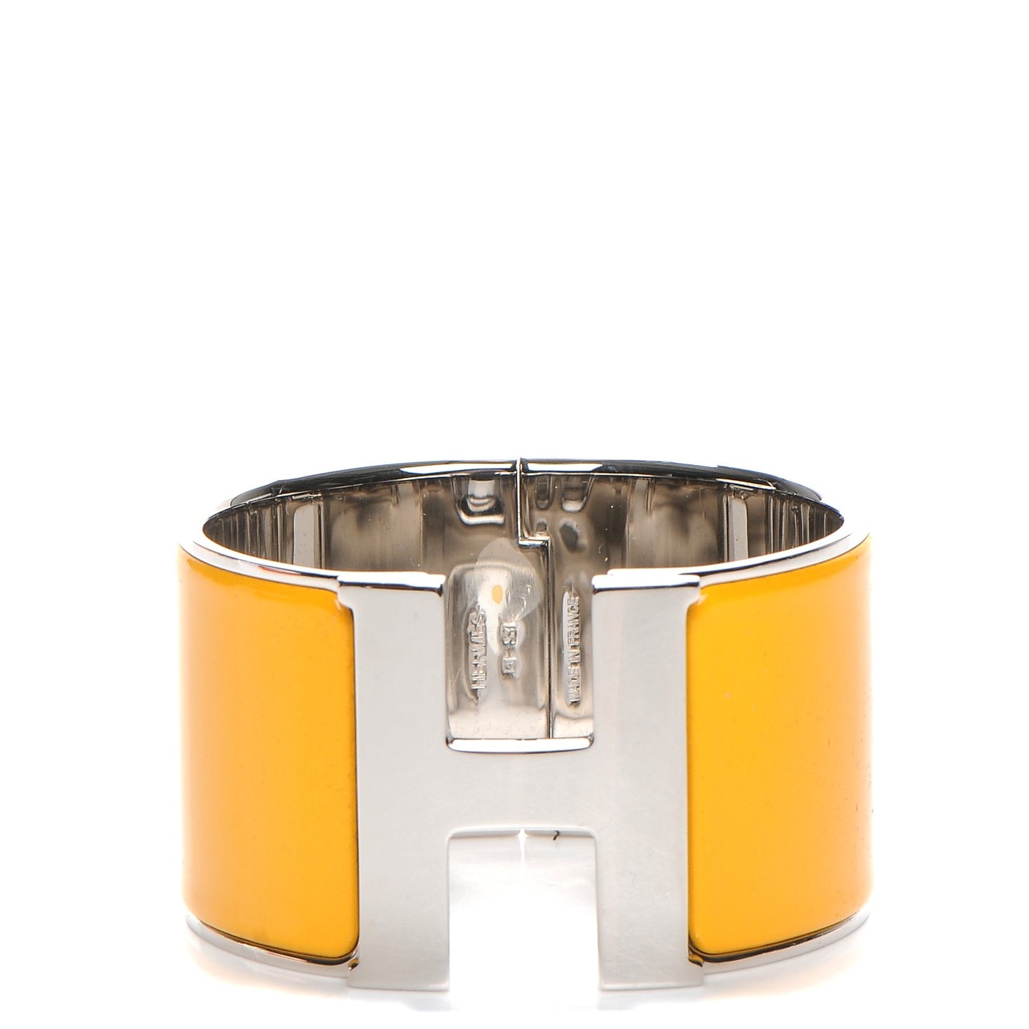 Enamel Extra Wide Clic Clac H Bracelet PM Jaune Soleil