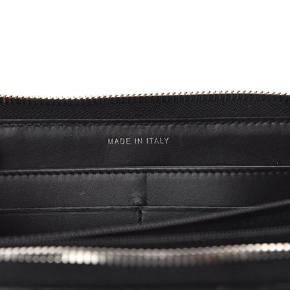 Chanel Lambskin Camellia Studded Large Gusset Zip Around Wallet Black 7 of 8
