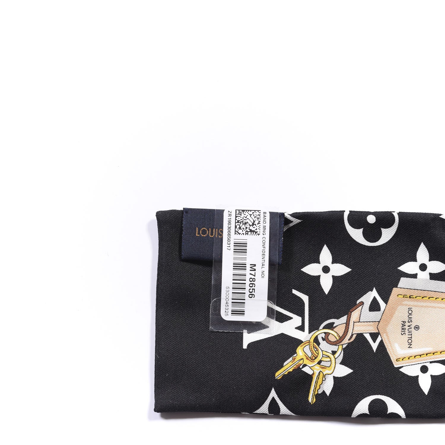 Louis Vuitton Silk Monogram Confidential Bandeau Black 3 of 4
