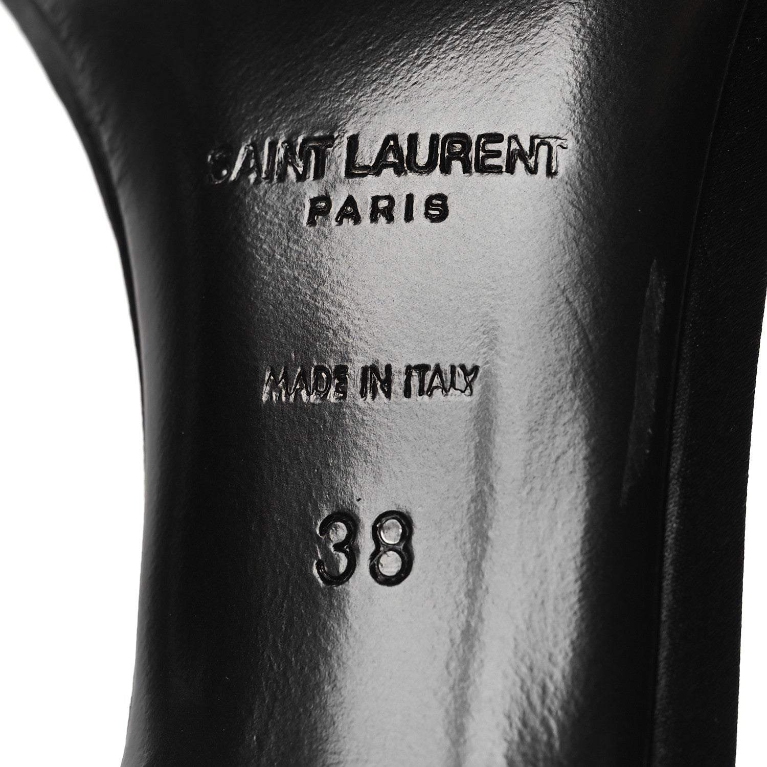 Saint Laurent Crepe Satin Strass 110 Ankle Strap Sandals 38 Black 6 of 8