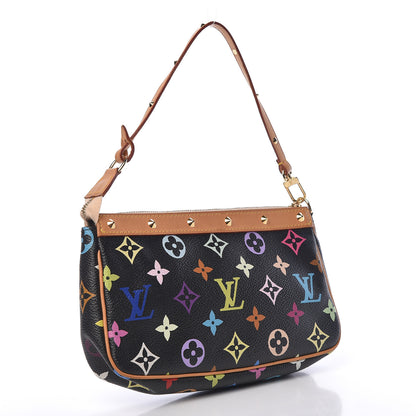 Louis Vuitton Monogram Multicolor Pochette Accessories Black 3 of 13