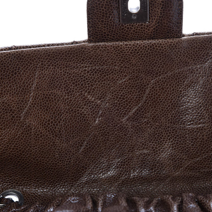 Chanel Caviar Quilted Medium Elastic Flap Brown 8 of 9