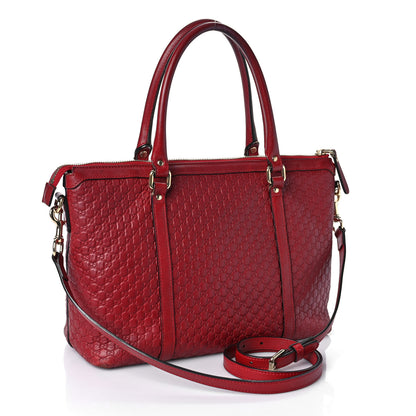 Gucci Soft Microguccissima Small Zippered Satchel Rosso 3 of 25