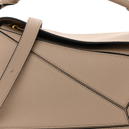 Loewe Grained Calfskin Small Puzzle Bag Sand 9 of 12