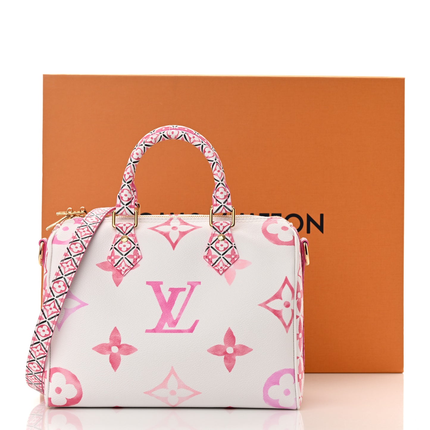 Monogram Giant By The Pool 2.0 Speedy Bandouliere 25 Rose