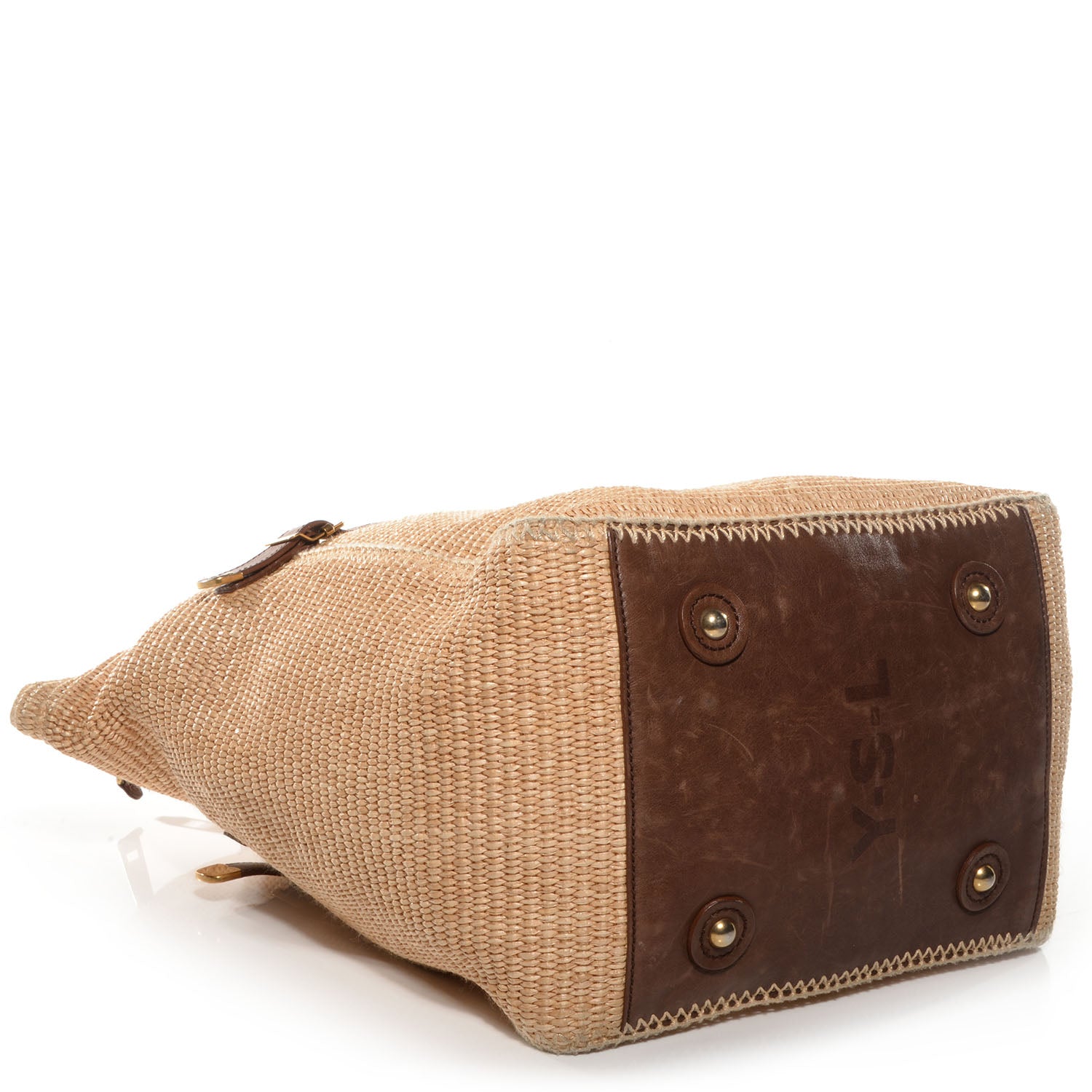 Saint Laurent Straw Raffia Large Downtown Brown 4 of 9