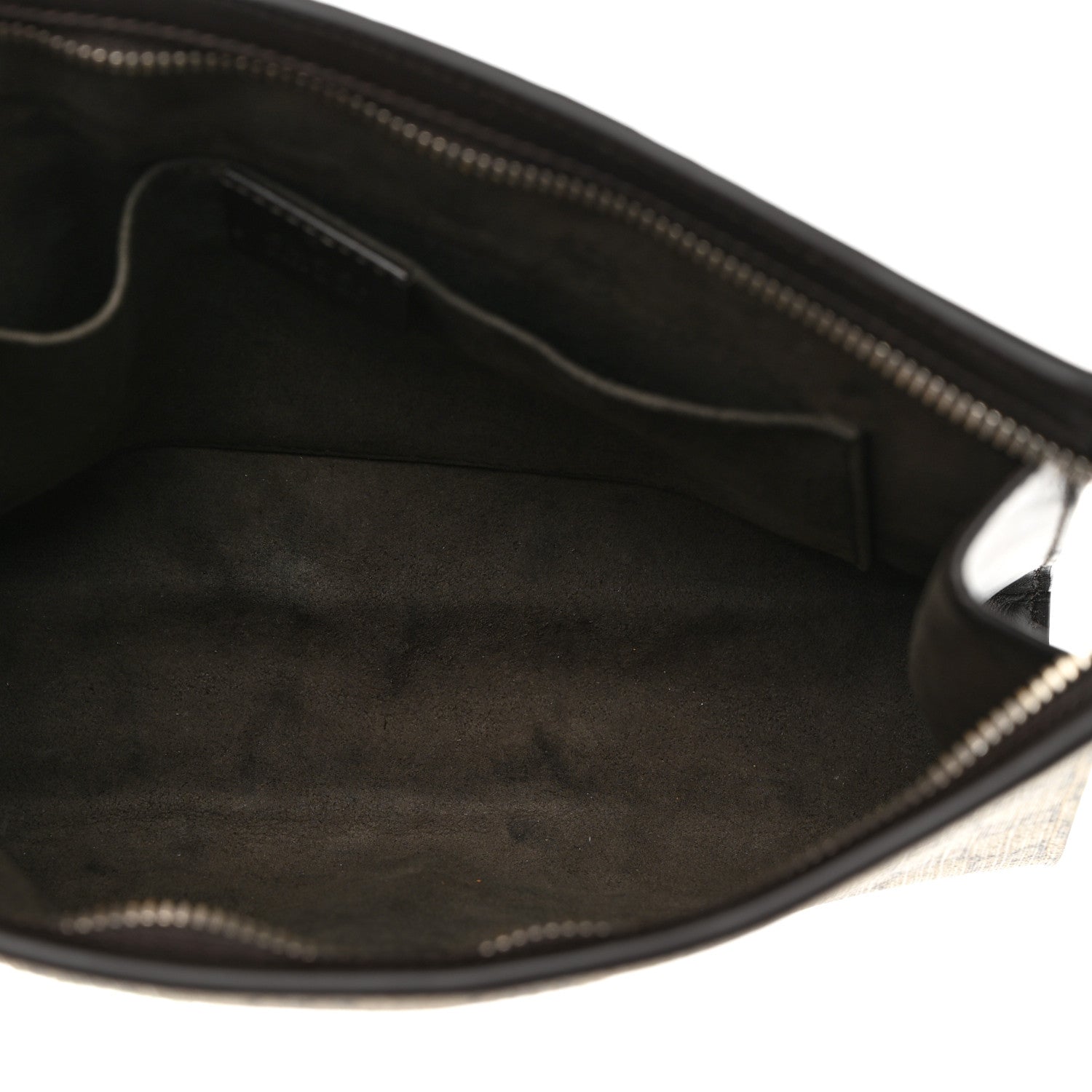 Gucci GG Supreme Monogram Selleria Calfskin Web New Web Cosmetic Case Beige Ebony Cocoa 5 of 7
