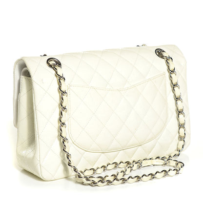 Chanel Patent Quilted Medium Double Flap White 3 of 8