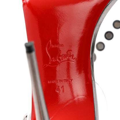 Christian Louboutin Specchio PVC Corinetta 100 Sandals 41 Gun Metal 8 of 18