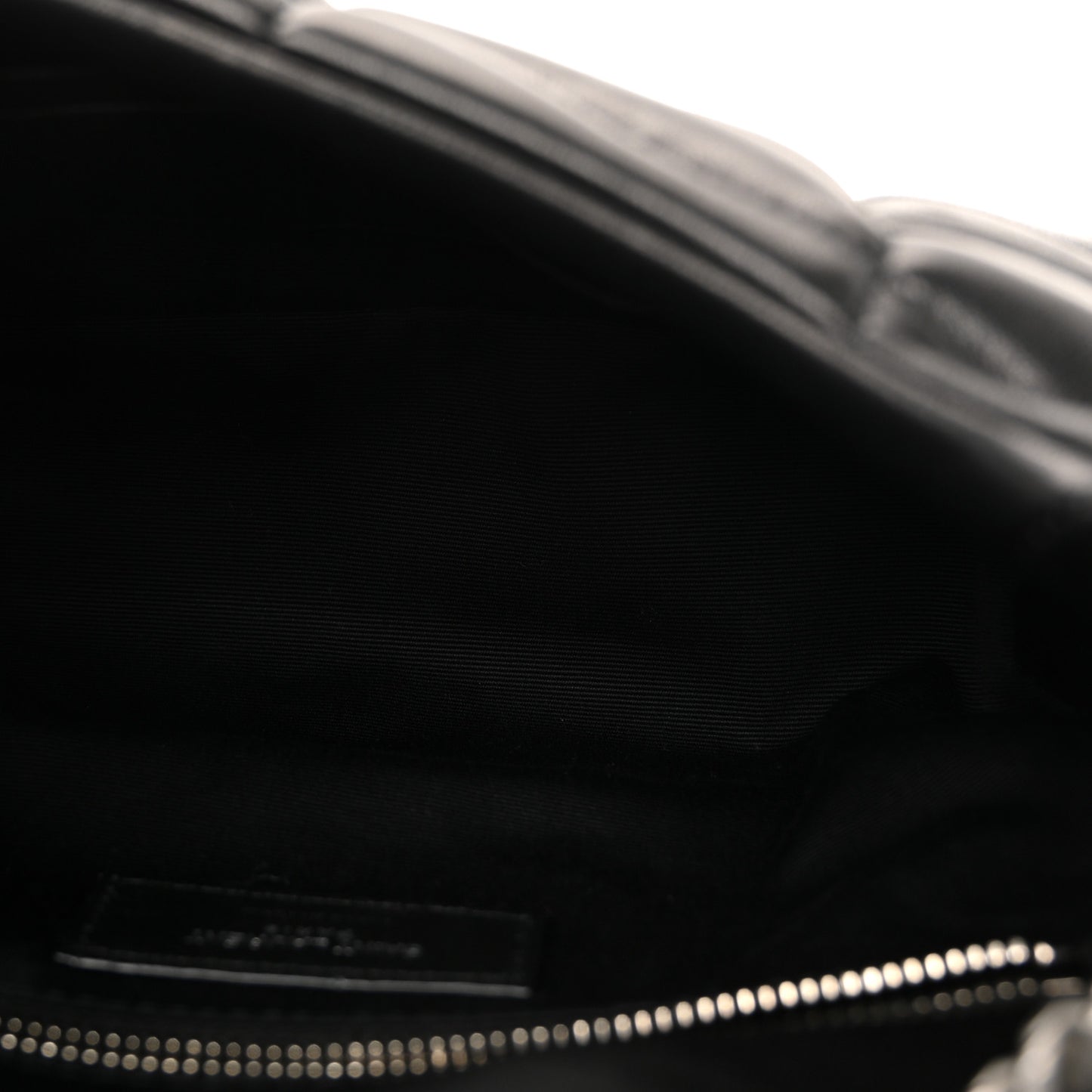 Lambskin Quilted Toy Loulou Puffer Monogram Chain Satchel Black