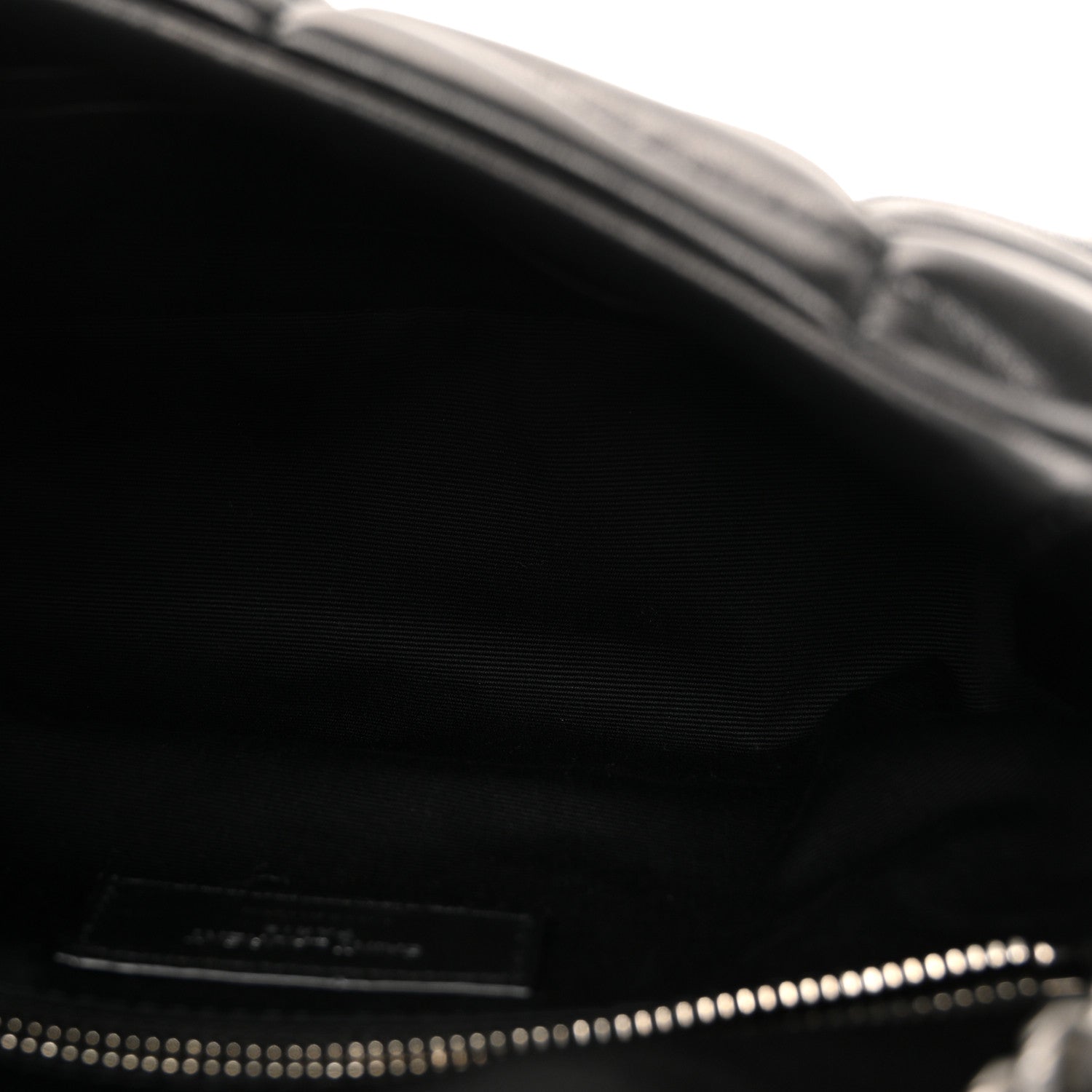 Saint Laurent Lambskin Quilted Toy Loulou Puffer Monogram Chain Satchel Black 5 of 10