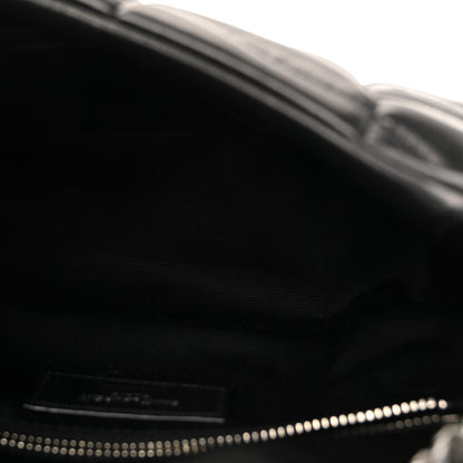 Saint Laurent Lambskin Quilted Toy Loulou Puffer Monogram Chain Satchel Black 5 of 10