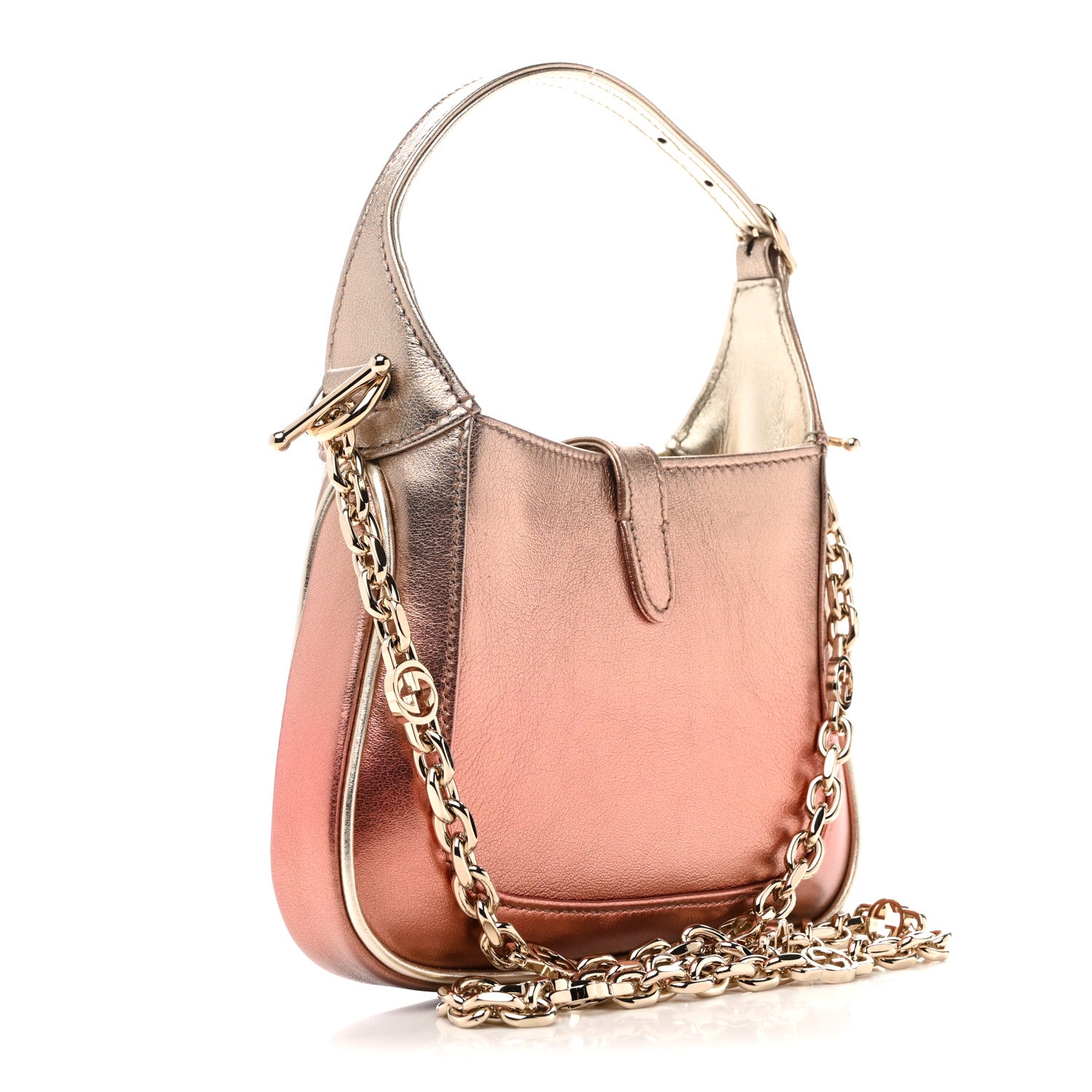 Gucci Metallic Faded Nappa Mini Jackie 1961 Copper 3 of 11