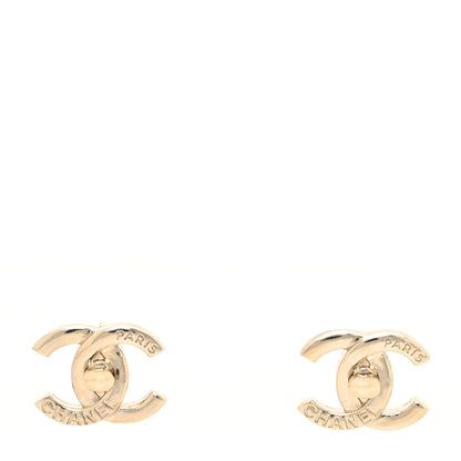 Chanel Metal Logo CC Turnlock Earrings Gold 1 of 4
