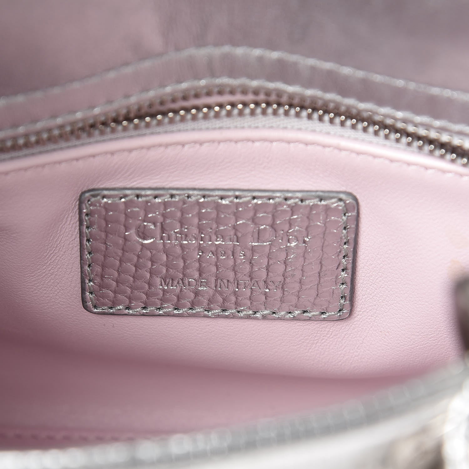 Christian Dior Metallic Lizard Mini Lady Dior Silver 6 of 17