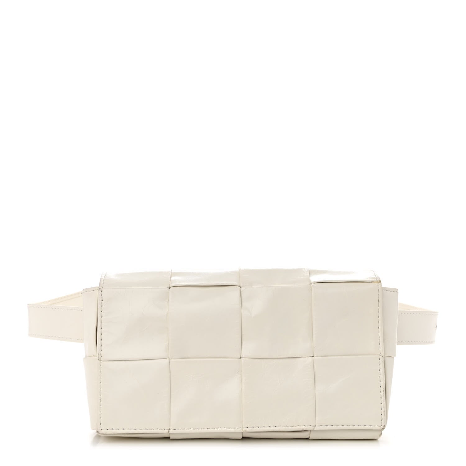 Bottega Veneta Paper Calfskin Intrecciato Cassette Belt Bag White 1 of 11