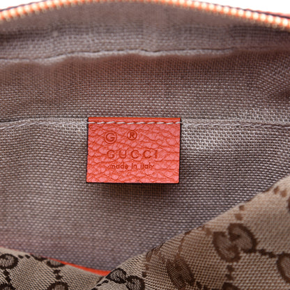 Gucci Monogram Dollar Calfskin Mini Bree Messenger Bag Beige Ebony Sun Orange 8 of 13