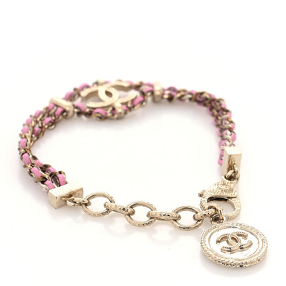 Chanel Metal Lambskin CC Chain Link Bracelet Pink 3 of 5