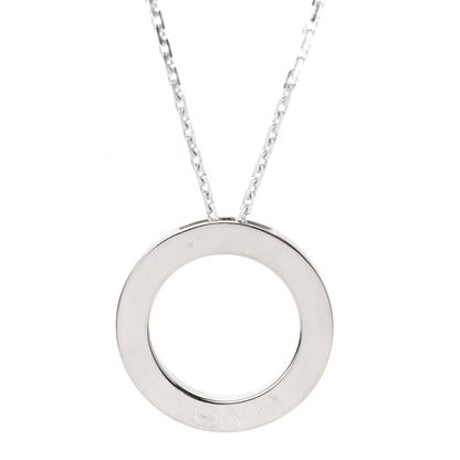Cartier 18K White Gold 3 Diamonds LOVE Pendant Necklace 4 of 5