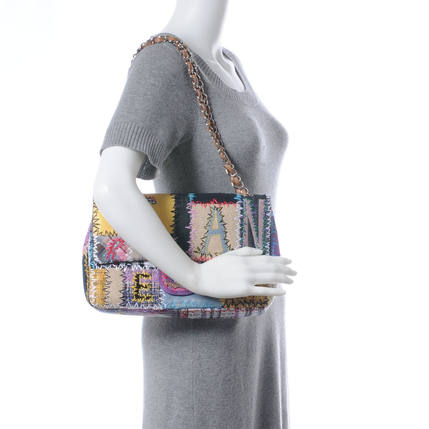 Chanel Patchwork Jumbo Flap Yellow Multicolor 47600 – FASHIONPHILE