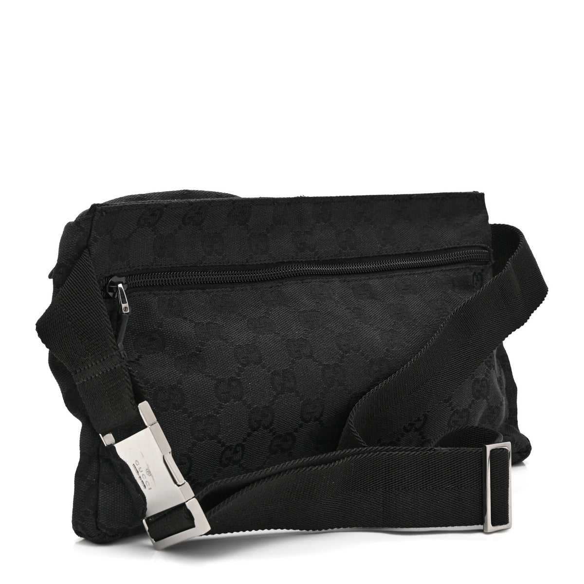Gucci GG Monogram Double Pocket Belt Bag Black 3 of 10