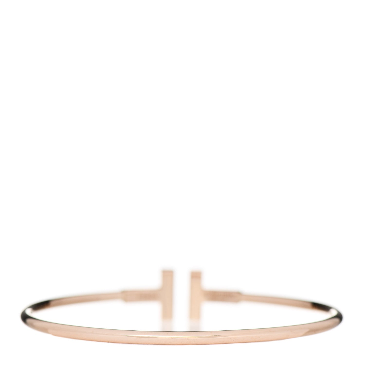 Tiffany 18K Rose Gold Diamond Mother of Pearl T Wire Bracelet 2 of 4