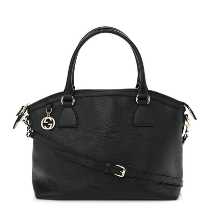 Gucci Dollar Calfskin GG Charm Dome Satchel Orange Black 1 of 10